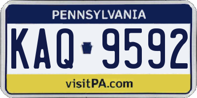 PA license plate KAQ9592