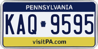 PA license plate KAQ9595