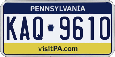 PA license plate KAQ9610