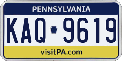 PA license plate KAQ9619