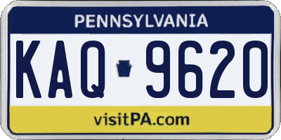 PA license plate KAQ9620