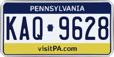 PA license plate KAQ9628
