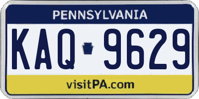 PA license plate KAQ9629