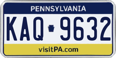 PA license plate KAQ9632