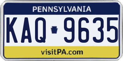 PA license plate KAQ9635