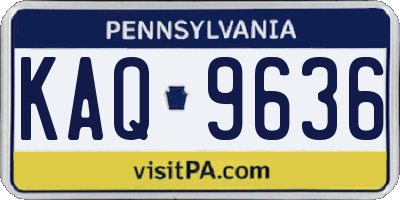PA license plate KAQ9636