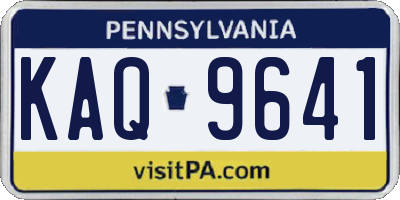 PA license plate KAQ9641