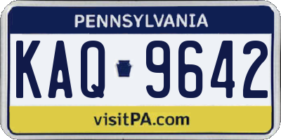 PA license plate KAQ9642