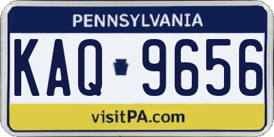 PA license plate KAQ9656