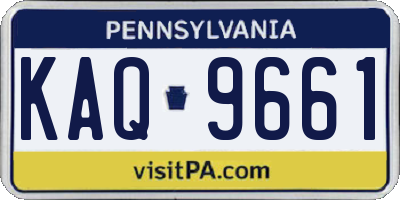 PA license plate KAQ9661