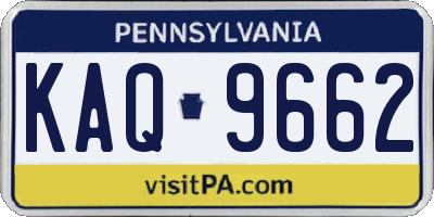 PA license plate KAQ9662