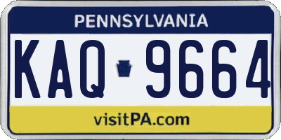 PA license plate KAQ9664
