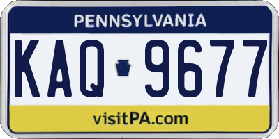 PA license plate KAQ9677