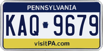 PA license plate KAQ9679