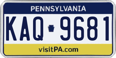 PA license plate KAQ9681