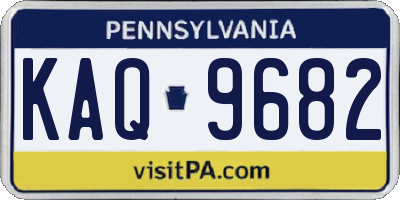 PA license plate KAQ9682