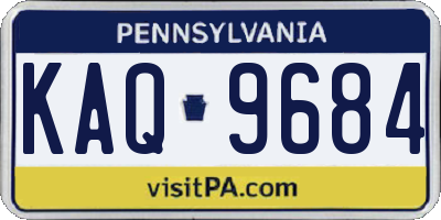 PA license plate KAQ9684
