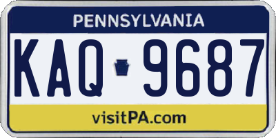 PA license plate KAQ9687