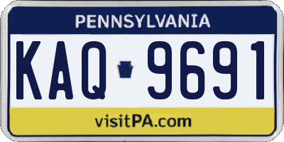 PA license plate KAQ9691
