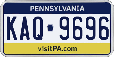 PA license plate KAQ9696