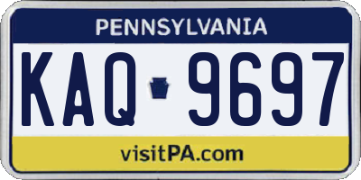 PA license plate KAQ9697