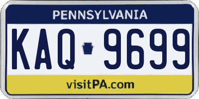 PA license plate KAQ9699