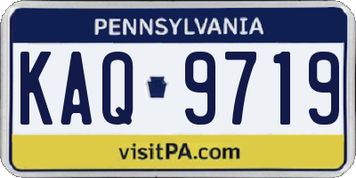 PA license plate KAQ9719