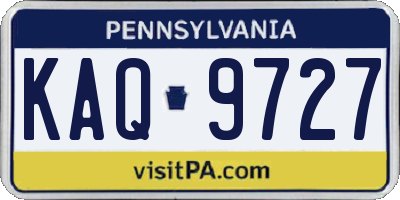 PA license plate KAQ9727