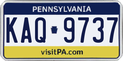 PA license plate KAQ9737