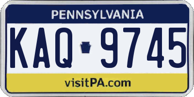 PA license plate KAQ9745
