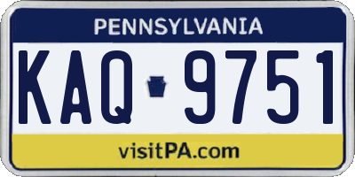 PA license plate KAQ9751