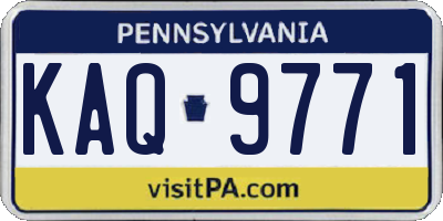 PA license plate KAQ9771