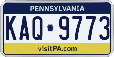 PA license plate KAQ9773