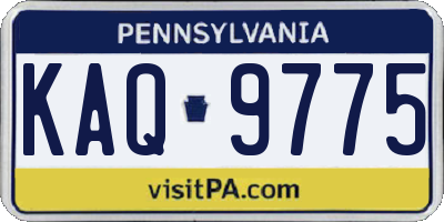 PA license plate KAQ9775