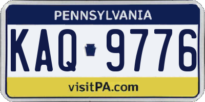 PA license plate KAQ9776
