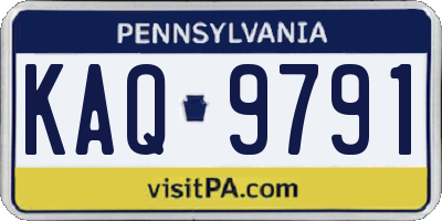PA license plate KAQ9791