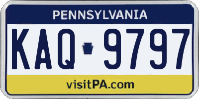 PA license plate KAQ9797