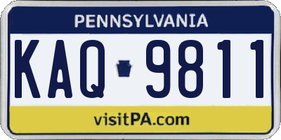 PA license plate KAQ9811