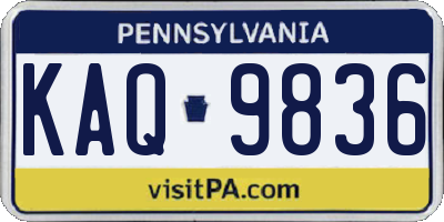 PA license plate KAQ9836