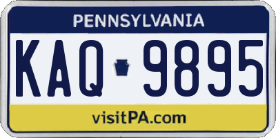 PA license plate KAQ9895