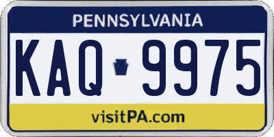 PA license plate KAQ9975