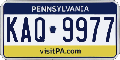 PA license plate KAQ9977