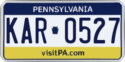 PA license plate KAR0527