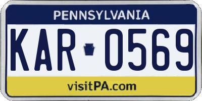 PA license plate KAR0569