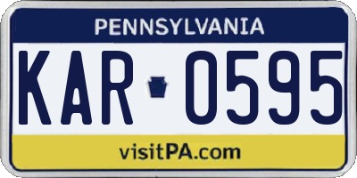 PA license plate KAR0595