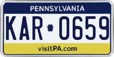 PA license plate KAR0659