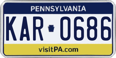 PA license plate KAR0686