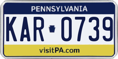 PA license plate KAR0739