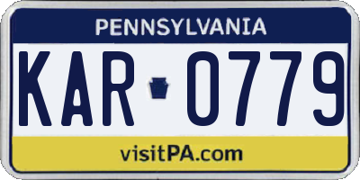 PA license plate KAR0779