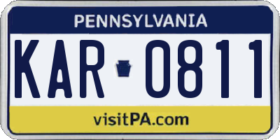 PA license plate KAR0811